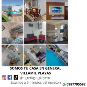 Casa con piscina en General Villamil Playas, acabados de lujo muy confortable